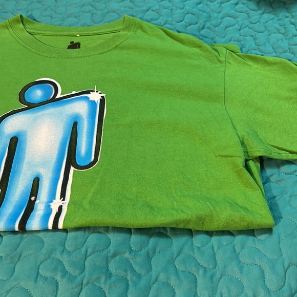 Billie Eilish Blohsh Graphic Shirt Size M Blue Logo Lash Music BILLIEEILISH - Picture 5 of 7